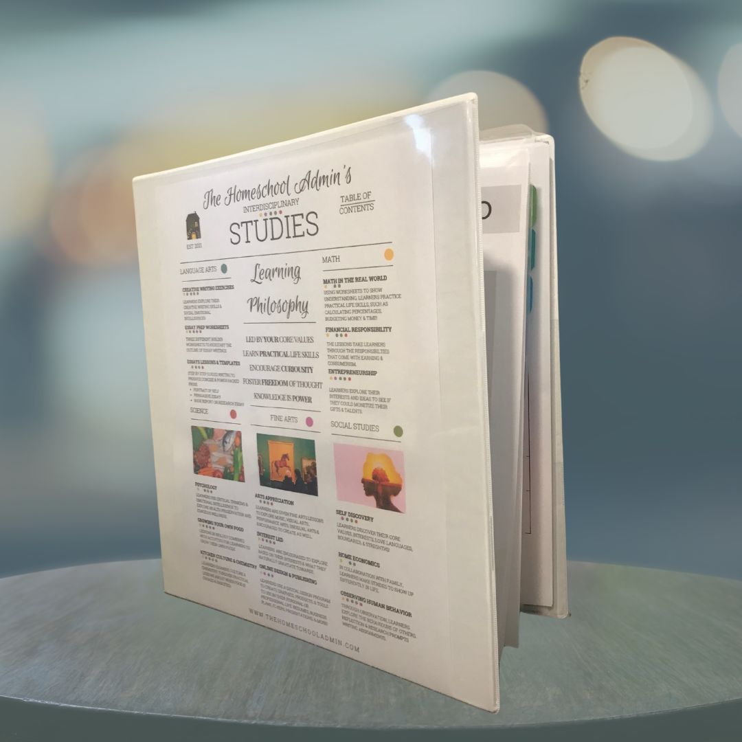 Homeschool portfolio binder